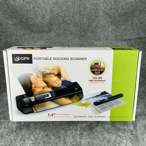 GPX Portable Docking Scanner PS803 New in Box 862 - Picture 1 of 4